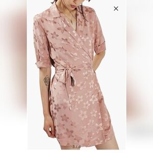 Topshop Jacquard Wrap Dress